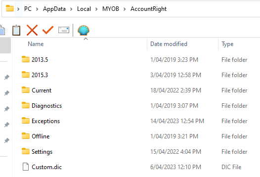 Screenshot MYOB appdata window.png