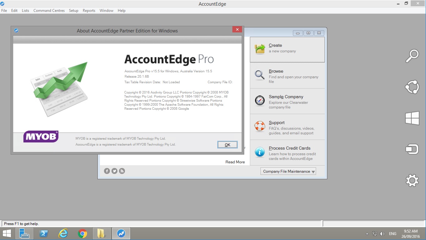 accountedge pro receive payment larger than invoice