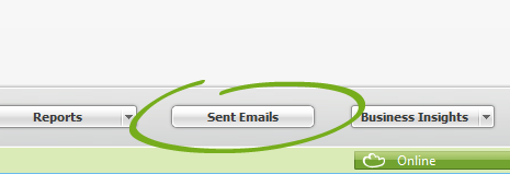 Sent Emails button
