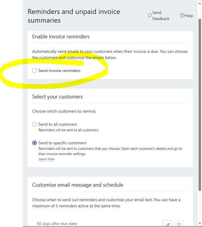 Invoice Activity Showing Future Reminders Despite Reminders Being ...