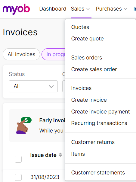 Turning off automatic invoice reminders MYOB