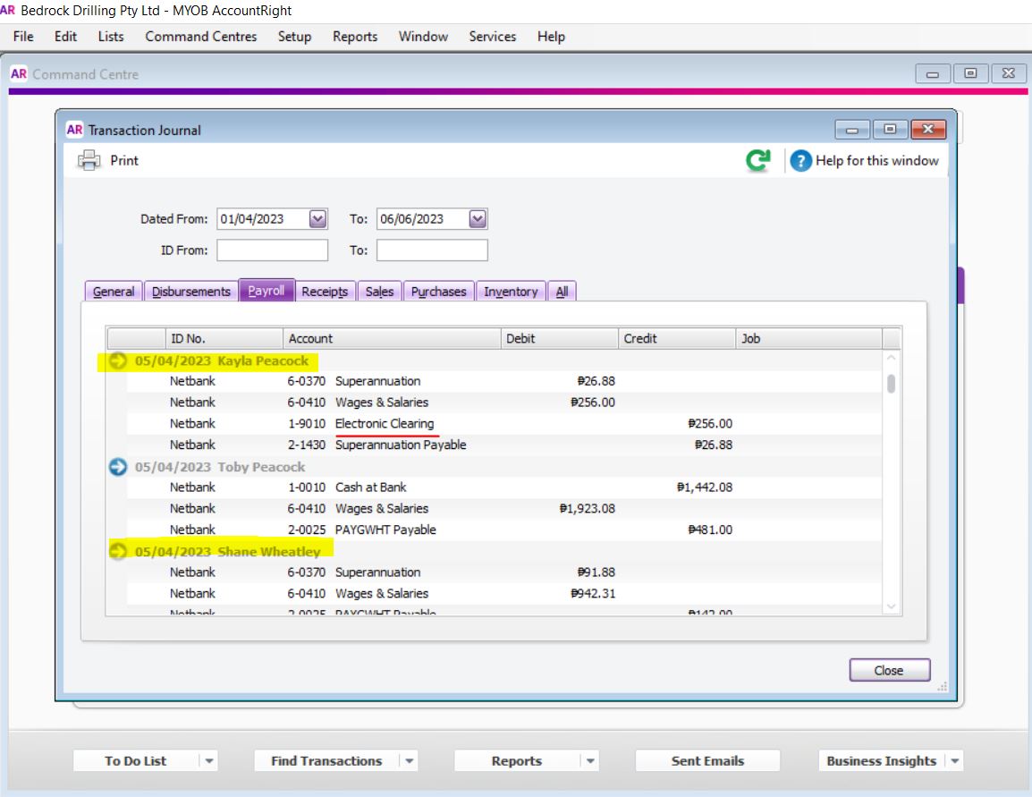 Unable to change the payment method 'pay from account' on wage ...