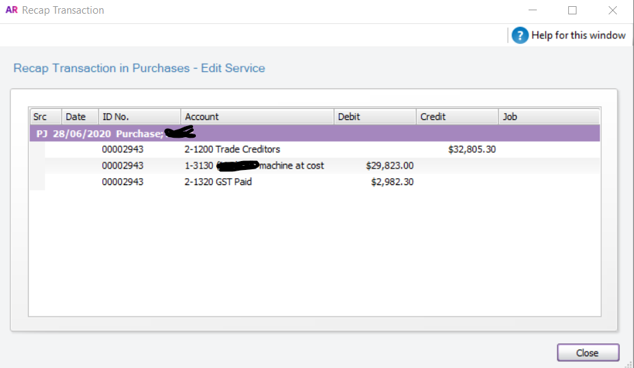 Instant asset writeoff / Assets not showing on balance sheet MYOB