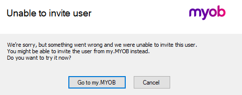 Unable to Add New Users | MYOB Community